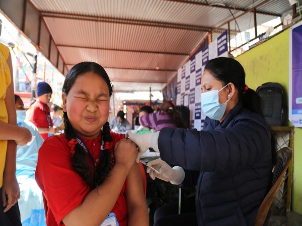Visual from the inoculation drive in Nepal (Photo/ANI)