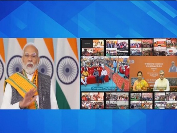 PM Modi virtually addressing the event (Photo/X)