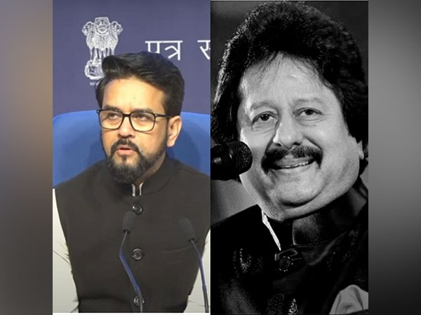 Union Minister Anurag Thakur, late Ghazal singer Pankaj Udhas (Image source: X)