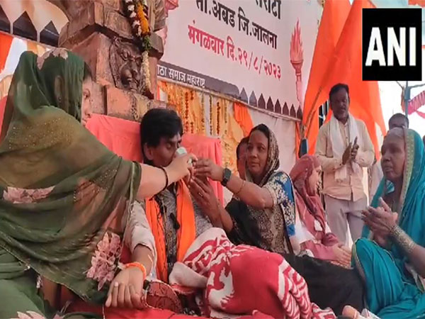 Maratha reservation activist Manoj Jarange Patil (Photo/ANI)