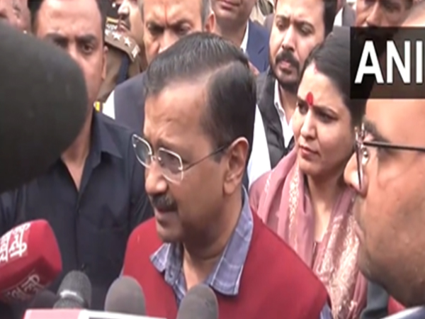 Delhi Chief Minister Arvind Kejriwal speaking to media (Photo/ANI)
