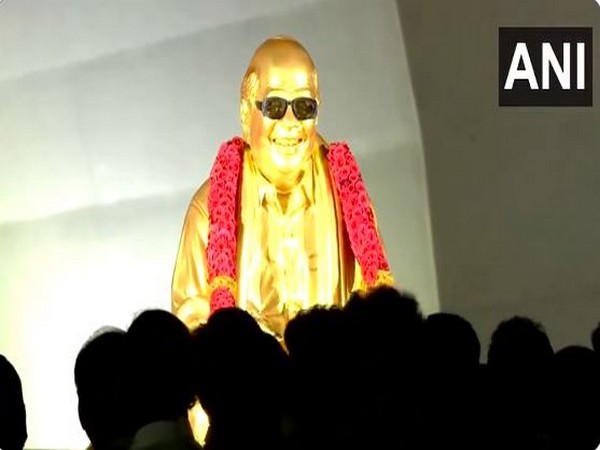 TN CM Stalin inaugurates Karunanidhi memorial in Chennai  (Photo/ANI)
