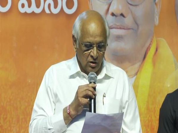 Gujarat Chief Minister Bhupendrabhai Patel in Hyderabad (Photo/ANI)