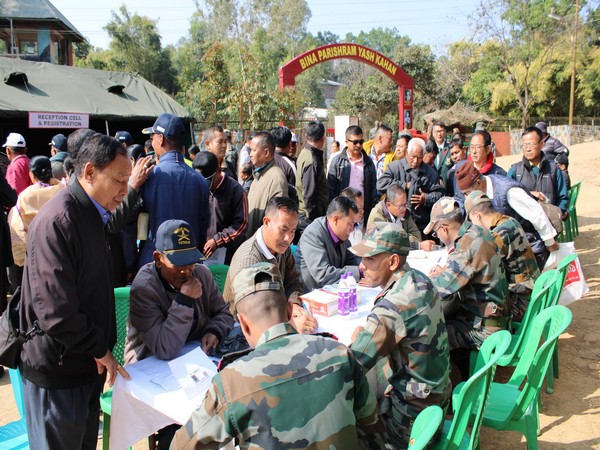 Indian Army organises medical camp for children in Manipur village. (Photo/ANI)