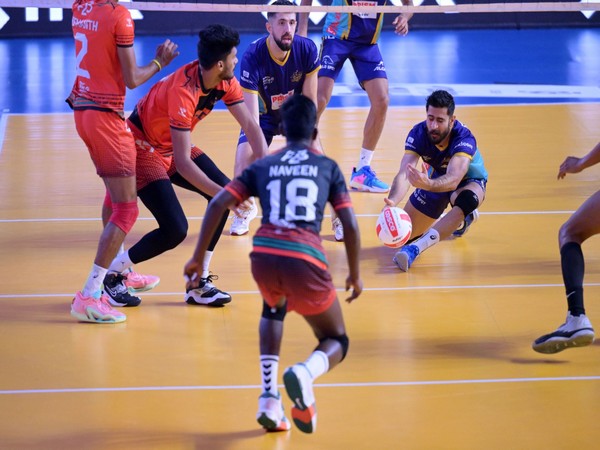 Delhi Toofans in action against Hyderabad Black Hawks during Prime Volleyball League (Image: PVL)