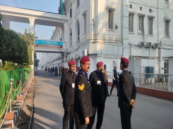 High Security outside UP Assembly (Photo/ANI)