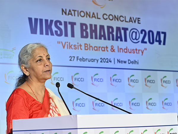 Finance Minister Nirmala Sitharaman at FICCI conclave (Photo/X @ficci_india)