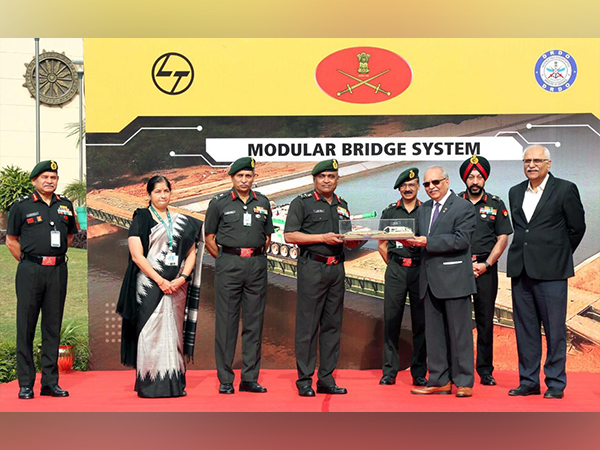 Indian Army strengthens bridging capability with 48-meter modular bridge (Photo/ANI)