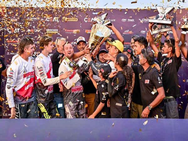 Bigrock Motorsports celebrates after winning inaugural season of Indian Supercross Racing League (Image: ISRL)
