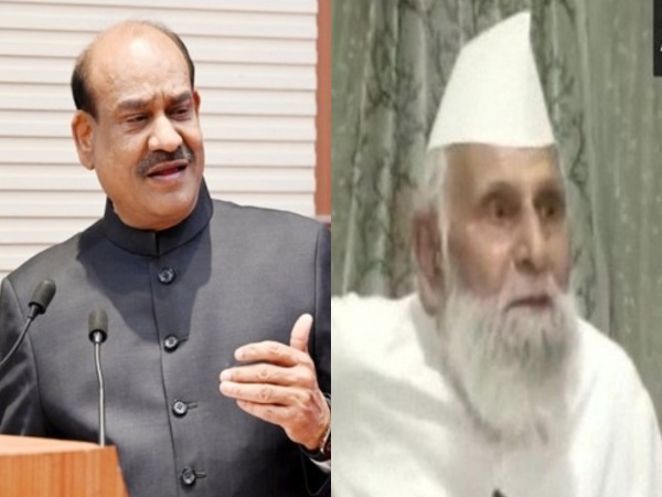 Lok Sabha Speaker Om Birla and late SP MP Shafiqur Rahman Barq (Photo/ANI)