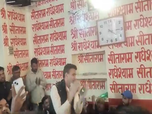 MP Congress chief Jitu Patwari playing Brass Manjeera (snap from the video)