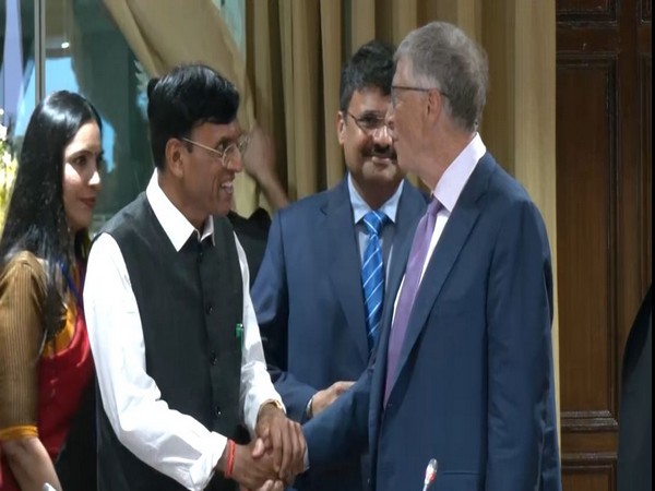 Microsoft co-founder Bill Gates meets Union Health Minister Mansukh Mandaviya in Delhi (Photo/ANI)