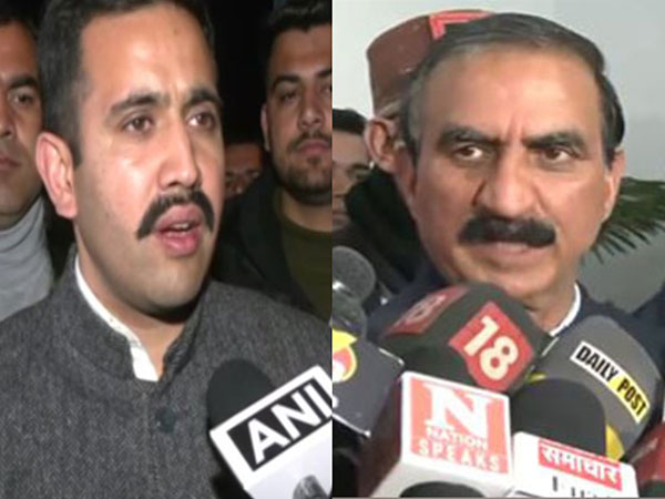 Congress leader Vikramaditya Singh (Left) CM Sukhvinder Singh Sukhu (Right) (Photo/ANI)