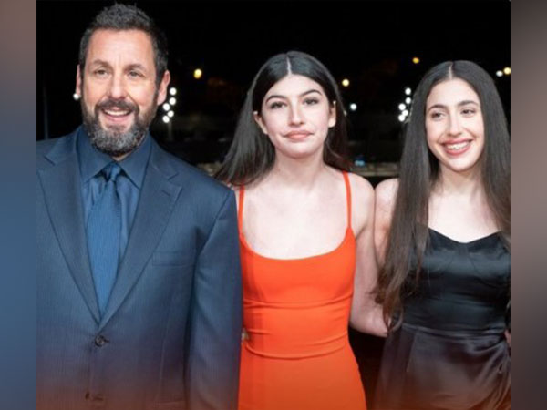 Adam Sandler with daughters Sadie, Sunny (Image source: X)