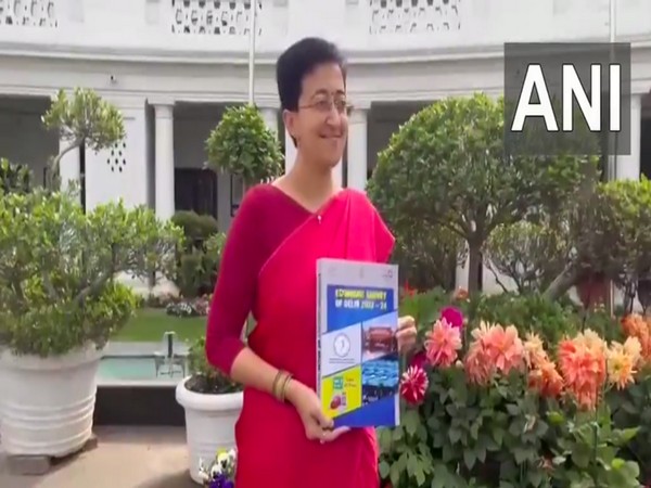 Delhi Finance Minister Atishi tabled the state's Economic Survey (Photo/ANI)