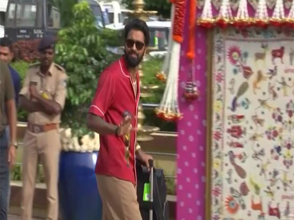 Hardik Pandya arrived in Jamnagar. (Picture: ANI)
