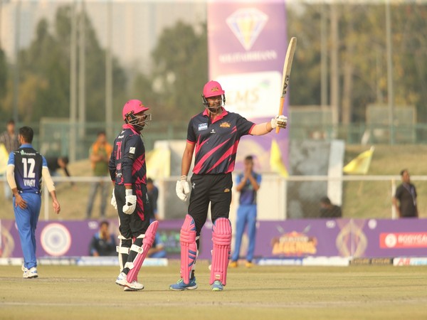 Rajasthan Legends' Naman Sharma in action against Mumbai Champions (Image: IVPL/BVCI)