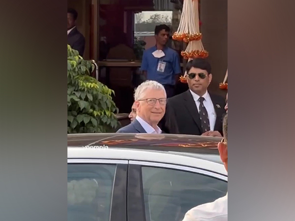 Microsoft co-founder Bill Gates in Jamnagar (Photo/ANI)