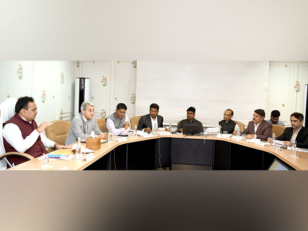 Chief Minister Bhajanlal Sharma held an important meeting with officials of JMRC (Photo/ANI)