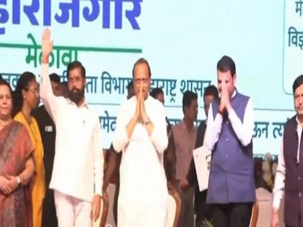 CM Eknath Shinde, DCMs Ajit Pawar, Devendra Fadnavis at Baramati (Photo credit/ X@AjitPawarSpeaks)