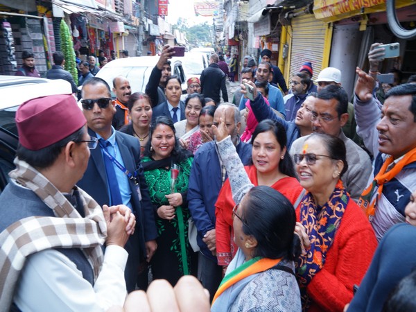 Chief Minister Pushkar Singh Dhami visits Dakra Bazar Garhi Cantt area on Saturday. (Photo/ANI)