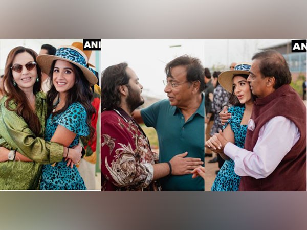 Nita Ambani, Radhika Merchant, Anant Ambani,  Mukesh Ambani (Image Source: ANI)