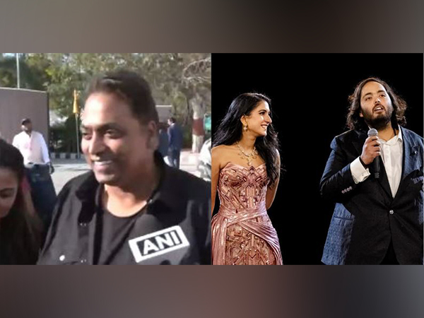 Ganesh Acharya,  Anant Ambani, Radhika Merchant (Image Source: ANI,  Reliance Industries)