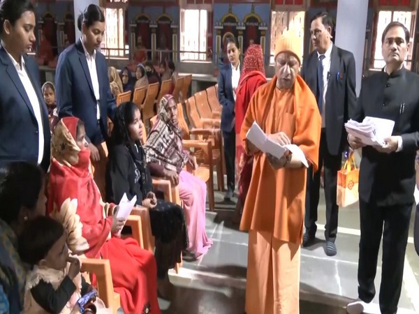 CM Yogi Adityanath holds 'Janta Darshan' in Gorakhpur (Photo/ANI)