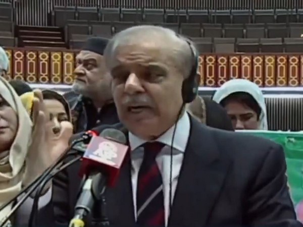 Pak PM-designate Shehbaz Sharif addresses the National Assembly. (Photo/X @pmln_org)