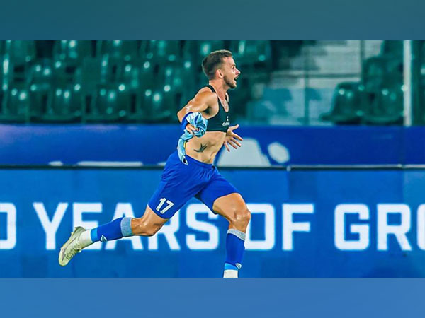 Jordan Murray celebrating his goal. (Photo- ISL)