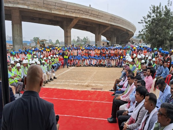 53rd National Safety Week at Guwahati airport. (Photo/ANI)