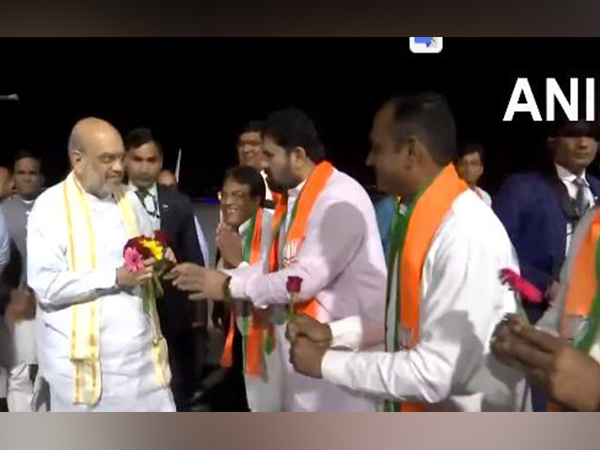 Union Home Minister Amit Shah at Sambhaji Nagar Airport (Photo/ANI)