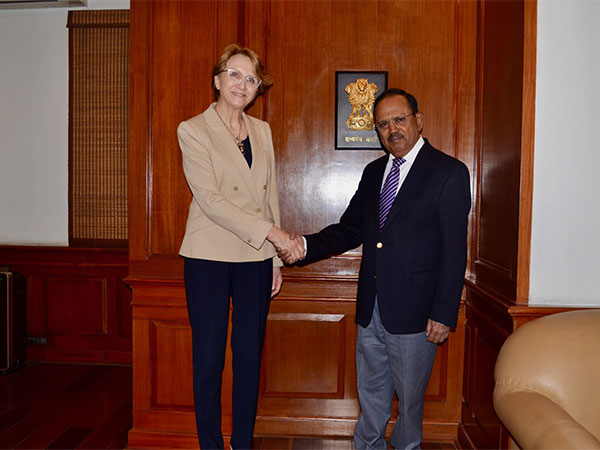 National Security Advisor Ajit Doval with French Foreign AffairSecretary-General Anne-Marie Descotes (Phoot: X @FranceInIndia)