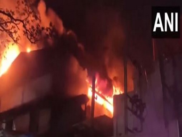Massive fire breaks out at a plastic factory in Daman (Photo/ANI)