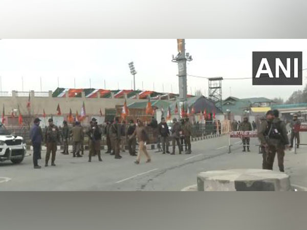Security heightened in the valley ahead of Prime Minister Narendra Modi's visit tomorrow. (Photo/ANI)