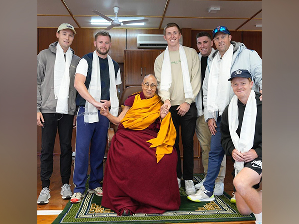 England Cricket Team with Dalai Lama. (Picture: England Cricket/X)