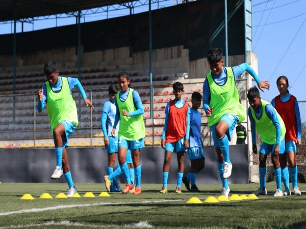 Young Tigresses at practice. (Picture: AIFF)