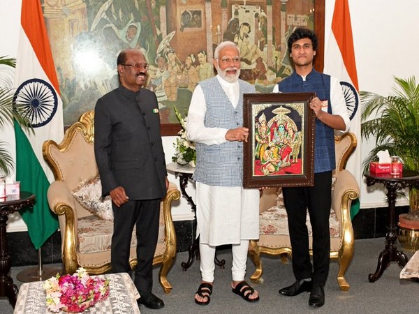 PM Modi blesses WB Guv CV Ananda Bose's actor son, Vasudev Bose (Photo/@BengalGovernor)