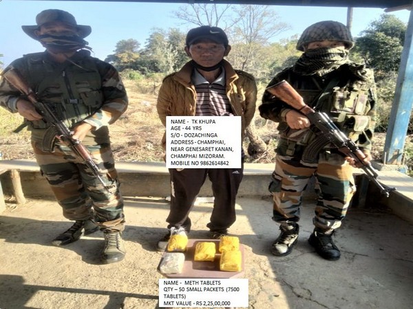 Assam police arrest man with meth tablets worth over Rs 2 crore (Image/ANI)