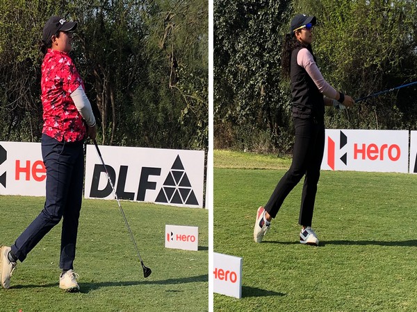 India golfers Amandeep Drall and Gaurika Bishnoi in action during Women’s Pro Golf Tour (Image: WPGT)