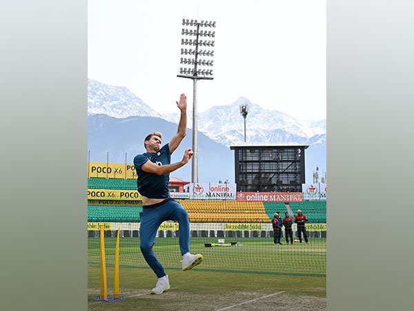 James Anderson practicing in Dharamshala. (Picture: England Cricket/X)