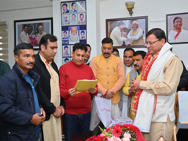 Chardham priests met Uttrakhand CM Pushkar Singh Dhami (Photo/ANI)