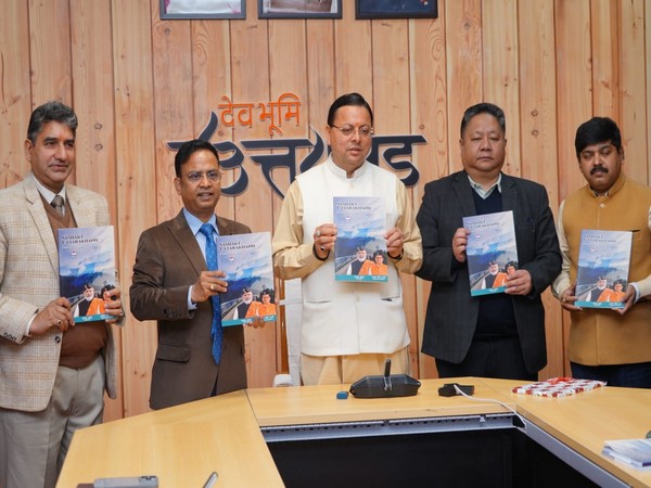 Uttarakhand CM Dhami releases development calendar (Photo/ANI)