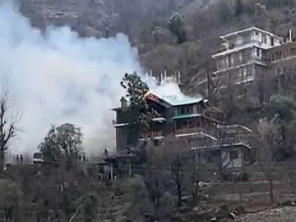 Fire breaks out at a house in Kullu district (Image/ANI)