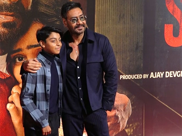 Ajay Devgn and his son Yug (ANI)