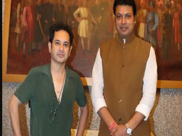 TIPRA MOTHA founder, Pradyot Manikya Deb Barma and former Tripura CM Biplab Kumar Deb (Photo/X:@BjpBiplab)