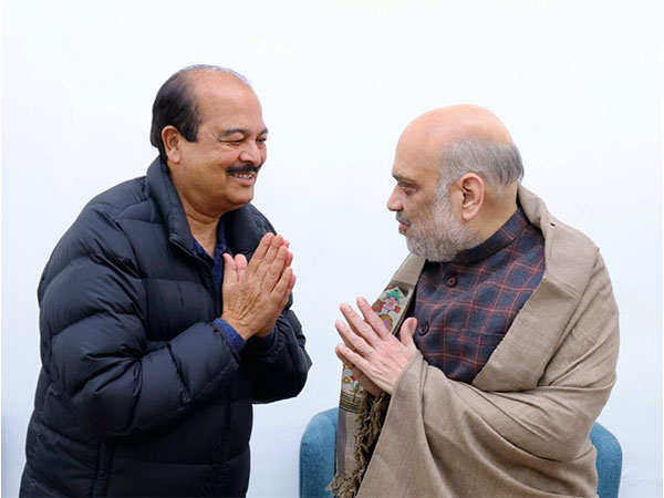 Rajya Sabha MP Harsh Mahajan meets Home Minister Amit Shah (Photo/ANI)