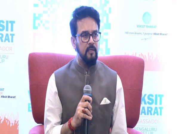 Union Minister Anurag Thakur in Bengaluru (Photo/ANI)