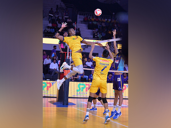 Chennai Blitz players in action (Photo: Prime Volleyball League)