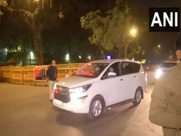 Maharashtra CM Eknath Shinde and Dy CM Ajit Pawar leave from Union Minister Amit Shah's residence. (Photo/ANI)